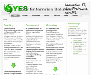 your-enterprise-solution.com: Maßgeschneiderte Softwaredienstleistungen für Unternehmen | YES - Your Enterprise Solution
Hochwertige, effiziente und maßgeschneiderte Softwaredienstleistungen für Unternehmen. Unsere Unternehmensberatung, Prozessoptimierung und Entwicklung schafft Freiräume, damit Sie sich auf Ihr Geschäft konzentrieren können.