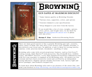 browningsafes.com: Browning Safes Gun Safes
Buy a famous Browning gun safe at maximum discount and have it delivered to your door. Wide selection of sizes, colors, capacities, decors, and options. Protect all your valuables and gain peace of mind.