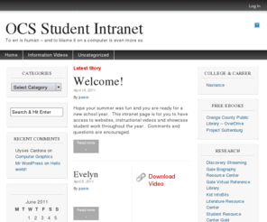 ocsrams.com: OCS Student Intranet | To err is human – and to blame it on a computer is even more so.
To err is human – and to blame it on a computer is even more so.