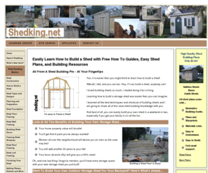 shedking.net: How To Build a Shed and Have Fun With Great Shed Plans and Guides at Shedking.net
Storage shed building plans, all types of wood, metal, 
and vinyl storage sheds, kits, design software, shed building videos, books and free how to build a 
shed information all at shedking.net 