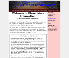 planet-mars.info: Planet Mars Information - Home
Welcome to a website about the planet Mars