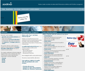 sodexho.it: Sodexo Italia | Ristorazione, Integrated facilities management | Servizi per la motivazione
   