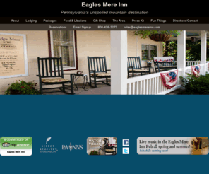 eaglesmereinn.com: Eagles Mere Inn, a Pennsylvania Bed and Breakfast, Pocono Mountain Resort, PA WIne Country, eaglesmere PA
Eagles Mere Inn, a Pennsylvania Bed and Breakfast, offers Pocono Mountain resort amenities and services, and access to PA wineries and hiking in the quaint Endless Mountains town of Eagles Mere.