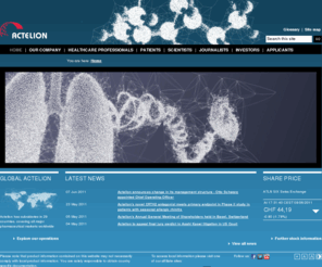 restana.com: Actelion - Together we innovate
Actelion Pharmaceuticals Ltd is a biopharmaceutical company, that focuses on the discovery, development and commercialization of innovative treatments to serve high unmet medical needs.