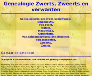 zwerts.com: Genealogie Zwerts, Zweerts en verwanten
Genealogie