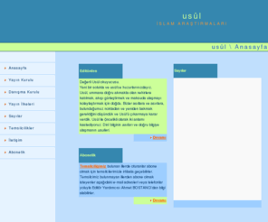 usuldergisi.com: usûl | İSLAM ARAŞTIRMALARI
