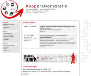 koop-son.de: Kooperationsstelle Hochschulen-Gewerkschaften Region SON: Meldungen / Termine
Kooperationsstelle Hochschulen - Gewerkschaften Region Süd-Ost-Niedersachsen an der TU Braunschweig