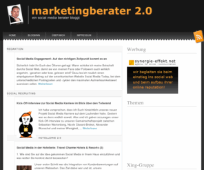 marketingberater20.de: marketingberater20.de |
Sebastian Voss bloggt über Entwicklungen und Trends in Social Media Marketing, Online-Kommunikation und Online Reputation Management. 

spannende Entwicklung von Social Media
mit Euch zusammen reflektieren, diskutieren und konstruktiv kritisieren.
Best-Practices und Erfahrungen aus meiner täglichen Beraterpraxis
dürfen natürlich fehlen.