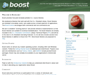 boost.org: Boost C++ Libraries
