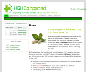 hghcompared.com: Human Growth Products Compared
HGH Compared, the site that compares hgh products so you dont have to.