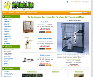 cattastic.com: Cat Enclosures, Cat Fence, Cat Furniture, Cat Towers and More Quality Cat Products
High quality cat products including cat enclosures, cat fence, cat towers, cat cages, cat scratching posts, other fun cat furniture and more.