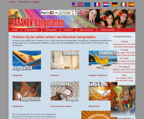 maranon.net: Maranon Hammocks, bestel uw hangmat of hangmatten hangmatstoel hangmatstandaard of klamboe online.
Welcome to Maranon Hammocks 