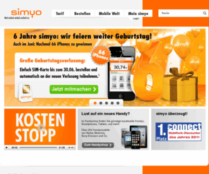 simyoindustries.net: SIM-Karte von simyo - Prepaid & Postpaid Handytarif ohne Vertrag
Prepaid & Postpaid Handytarif ohne Vertrag mit der SIM-Karte von simyo, dem Testsieger für Prepaidkarten. NEU: Mobil telefonieren mit 39 € Kostenstopp.