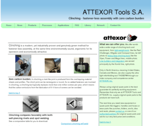 attexortools.com: attexor clinching tools and systems for fastener-less assembly
Home page for ATTEXOR Tools clinching equipment and systems