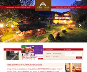 hotel-schartner.com: Hotel Schartner | Altenmarkt im Pongau | Salzburger Land | Skifahren und Wandern in Österreich
Winter oder Sommerurlaub im Hotel Schartner in Altenmarkt-Zauchensee im Salzburger Land. 4-Stern Wellness Urlaub zum 3-Stern Preis.