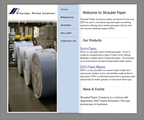 straubelpaper.com: Straubel Paper Company
Straubel Paper Company is a top manufacturer of scrim tissue paper.