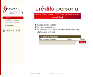 guevaraconsultores.com: Guevara Consultores :: Créditos personales, reunificación de deudas, hipotecas...
Guevara préstamos personales