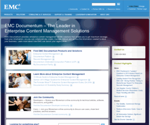 truearc.com: EMC Documentum - Content Management, Collaboration, Compliance, Records Retention
Leverage your content with Documentum, part of EMC Corporation as of October 2003.