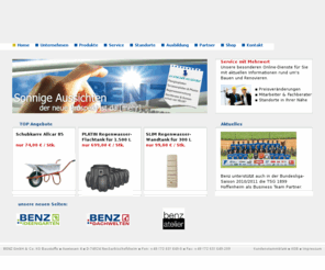 dachwelten.net: BENZ bauen & renovieren
Ihr kompetenter Baustofffachhandel in der Nähe von Heidelberg, Heilbronn, Mannheim, Mosbach, Walldorf und Sinsheim