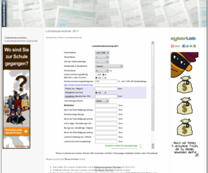 lohnsteuer-rechner.de: Lohnsteuerrechner 2011
Lohnsteuerberechnung 2011 mit dem kostenlosen online Lohnsteuerrechner