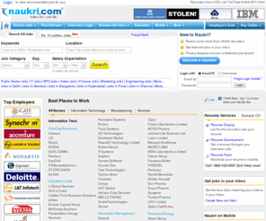 naukri.com: Naukri.com – Jobs – Jobs in India – Recruitment – Job Search – Employment – Job Vacancies
Find the Best Jobs in Naukri.com , India’s No. 1 Job Site.  Search for Job Vacancies across Top Companies in India. Post your Resume now to find your Dream Job!