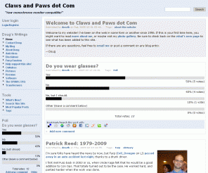 claws-and-paws.com: Claws and Paws dot Com | "Now monochrome monitor compatible!"
