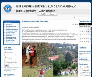 klm-mannheim.de: KLM Wilkommensseite
Klub Langer Menschen Bezirk Mannheim