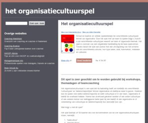 het-organisatiecultuurspel.info: Het Organisatiecultuurspel Voor Managers Trainers En Coaches
Dit spel is zeer geschikt om te worden gebruikt bij workshops, themadagen of teamcoaching