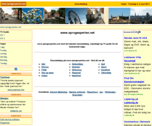 sprogexperten.net: Dansk emnekatalog på www.sprogexperten.net
Søg i: emnekataloget på www.sprogexperten.net