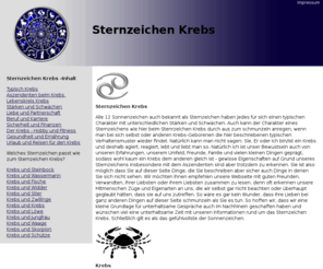 sternzeichen-krebs.info: Sternzeichen Krebs
Das Sternzeichen Krebs - Der Krebs gilt als das gefühlvollste der Sternzeichen. Kein Wunder dass Sternzeichen Krebs geborene sehr intuitiv handeln und entscheiden. Sternzeichen-Krebs.info stellt bietet Informationen rund um... 
