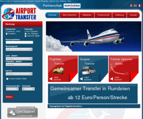 flughafentransferonline.de: Flughafenzubringer Rumanien: Gruppen Transfer, Mietwagen, Taxi, Shuttlebus Rumänien
Flughafenzubringer  Rumänien: Abholdienst vom und zum Flughafen Bukarest, Otopeni, Baneasa, Cluj, Sibiu, Timisoara, Prag, Wien. Gruppen Transfer Rumänien, Transferdienste für Reisebüros Rumänien