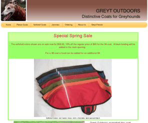 greytoutdoors.com: Greyt Outdoors - Greyhound Coats
Gorgeous raincoats and fleece coats for your greyhound