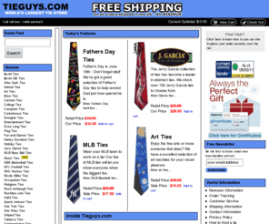 tieguys.com: Mens ties and neckties at Tieguys.com
Over 2 million ties and neckties in stock. All ties are in stock for ready for shipping. Need a tie store? Visit Tieguys.com today!