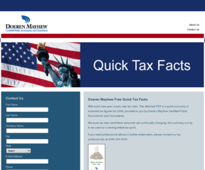 quicktaxfacts.com: Doeren Mayhew Quick Tax Facts
Doeren Mayhew certified public accountants and consultants is offering free downloadable quick tax facts summary.