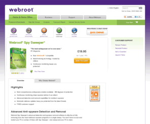spysweeper.co.uk: Spy Sweeper Spyware Removal Software | Antispyware Solution & Antispyware for Windows 7 | Webroot
Webroot Spy Sweeper