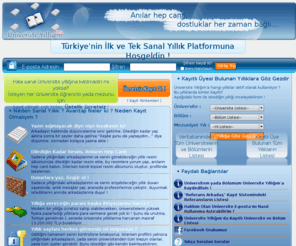 universiteyilligim.com: Üniversite Yıllığım •  Üniversiteliler İçin Ücretsiz Sanal Yıllık Platformu !
Üniversite Yıllığım, Türkiye genelindeki birçok üniversiteyi ve bölümü kapsayan ücretsiz bir sanal yıllık platformudur.