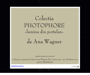 wagnerarte.ro: Wagner - arte frumoase si povesti
Cele mai alese portelanuri si cadouri din regatul printeselor Wagner - arte frumoase si povesti...momente coloniale de liniste si incantare la o cana de ceai...