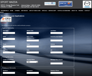 60secondcreditapp.com: Auto Credit Loan | Secure Car Financing Application | Sport Mazda
The car loan and lease experts at Sport Mazda will do the work for you to ensure you get the lowest possible rate on your auto loan. Our finance specialists also work with credit-challenged customers to find the perfect finance solution that meets their needs. Good Credit or Poor Credit, Sport Mazda Finance can take care of every need.