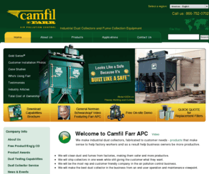 industrialdustcollection101.com: Industrial Dust Collectors and Fume Collectors - Camfil Farr APC
Camfil Farr Air Pollution Control manufactures industrial dust collectors and fume collection equipment to clean up manufacturing processes.  