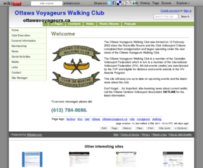 ottawavoyageurs.ca: Welcome - Ottawa Voyageurs Walking Club
