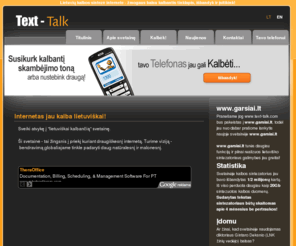 text-talk.com: Lietuviu kalbos sinteze ir jos realizavimas internete
Lietuvių kalbos kompiuterinė sintezė internete