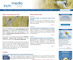 inch-media.info: AxCMS.net-Spezialisten & Windows-Webhosting - inch-media GmbH - IT-Service zum Wohlfühlen
inch-media GmbH - Wir sind Spezialisten für das AxCMS.net Contentmanagement System sowie im Windows-Hosting-Segment. IT-Service zum wohlfühlen.