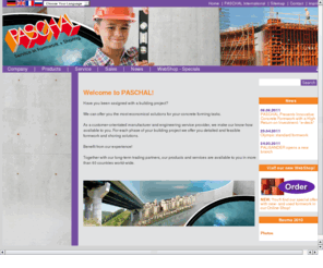 paschalindia.com: PASCHAL-Werk G. Maier GmbH, Formwork and Shoring
The PASCHAL-Group is a leading international company in the area of formwork. We offer solutions around the globe with service, formwork systems and supporting systems, as well as software.