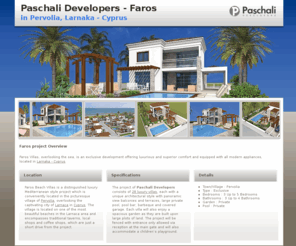 paschali-developers-faros.com: Paschali Developers Cyprus - Faros
Paschali Developers project. Faros Villas, overlooking the sea, is an exclusive development offering luxurious and superior comfort 