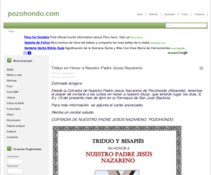 pozohondo.com: Pozohondo (Albacete, Spain) - Inicio
Te contamos el día a día de Pozohondo, municipio de la provincia de Albacete (España). Página web no oficial desde el año 2000.