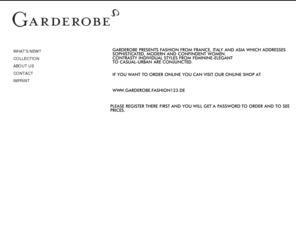 garderobe-germany.com: WELCOME TO GARDEROBE
GARDEROBE