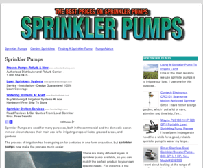 sprinklerpumps.org: Sprinkler Pumps, Lawn Sprinkler Pumps, Sprinkler Water Pumps
Sprinkler Pumps: the best prices on sprinkler pumps, small water pumps, booster pumps, water sprinkler pumps, lawn sprinkler pumps - Sprinkler Pumps