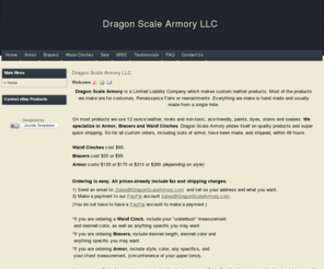 dragonscalearmory.com: Dragon Scale Armory LLC
Dragon Scale Armory - Purveyors of off the Shelf Quality Leather goods, and custom to-order quality products