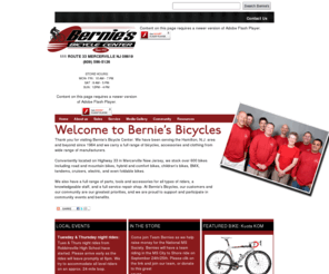 berniesbicycles.com: Bernie's Bicycle Center
Bernie's Bicycle Center has been serving the Hamilton, N.J. area and beyond since 1960 and we carry a full range of bicycles, accessories and clothing from wide range of manufacturers.