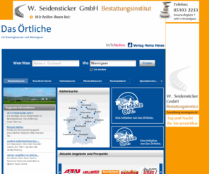 dasoertliche-wennigsen.com: Das Örtliche - Ihr lokales Verzeichnis in Deutschland
Das Örtliche ist das führende deutsche Telekommunikationsverzeichnis, 
			wenn es um die lokale Suche geht. Hier finden Sie sowohl Unternehmen als auch Privateinträge.